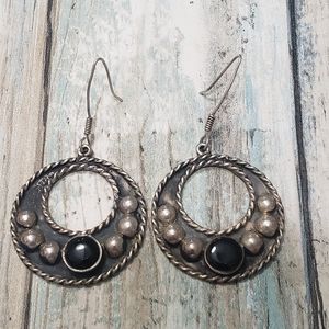 Vintage 925 Hoop Earrings